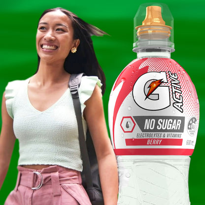 Gatorade G Active Water Sports Drinks Berry No Sugar 600ml