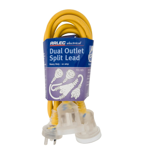Arlec Heavy Duty Dual Output Split Extension Lead 1.8m