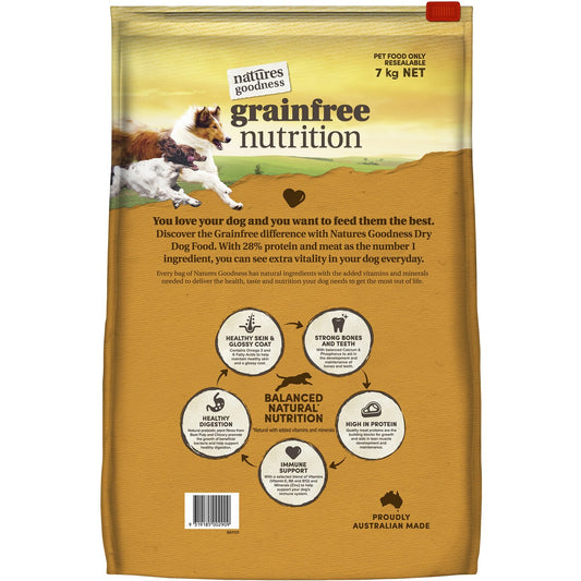 Natures Goodness Grain Free Adult Dry Dog Food Chicken, Lamb & Garden Veges 7kg