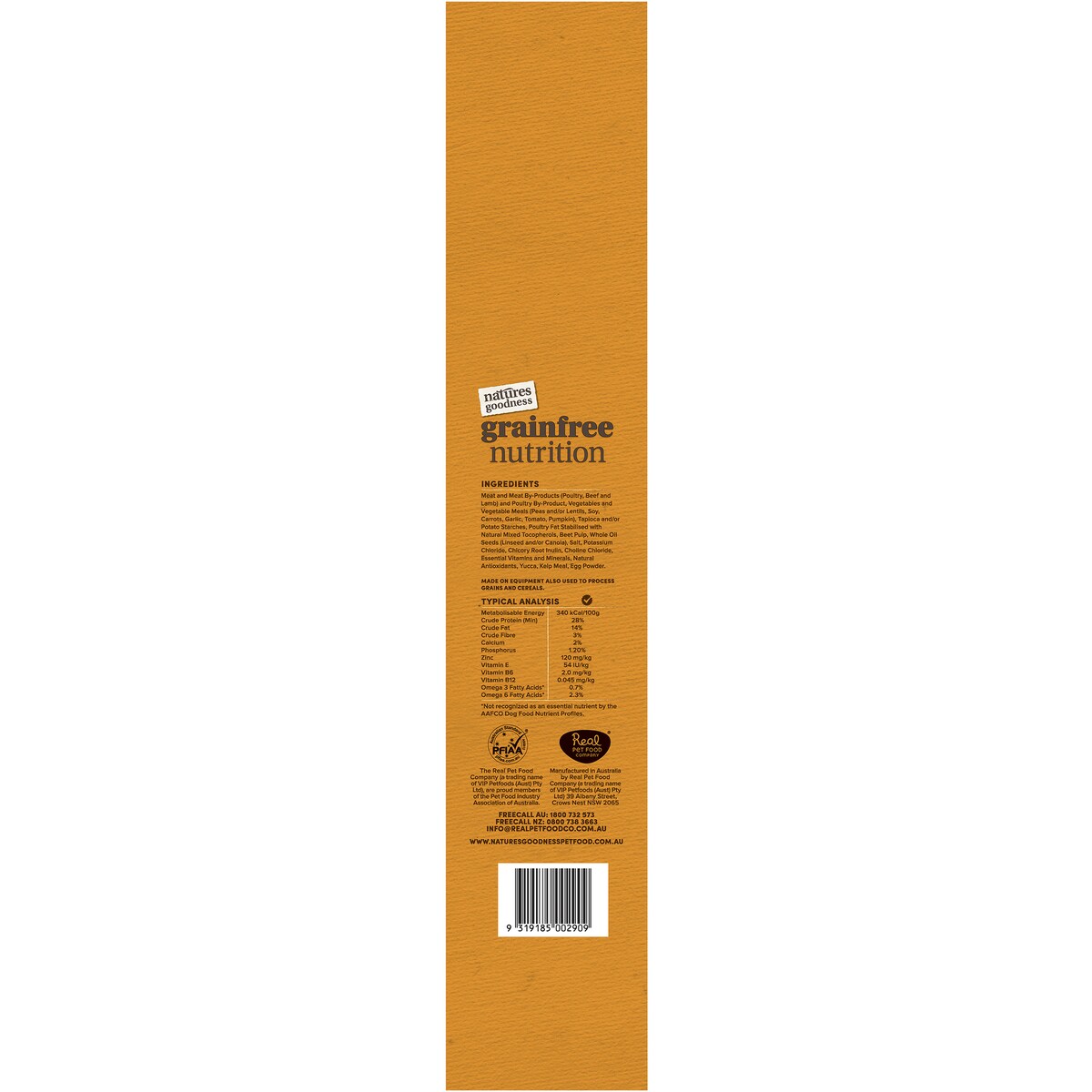 Natures Goodness Grain Free Adult Dry Dog Food Chicken, Lamb & Garden Veges 7kg