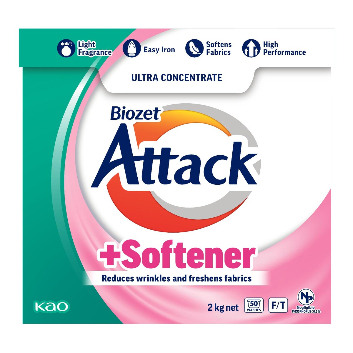 Biozet Attack Laundry Powder With Softener 2kg