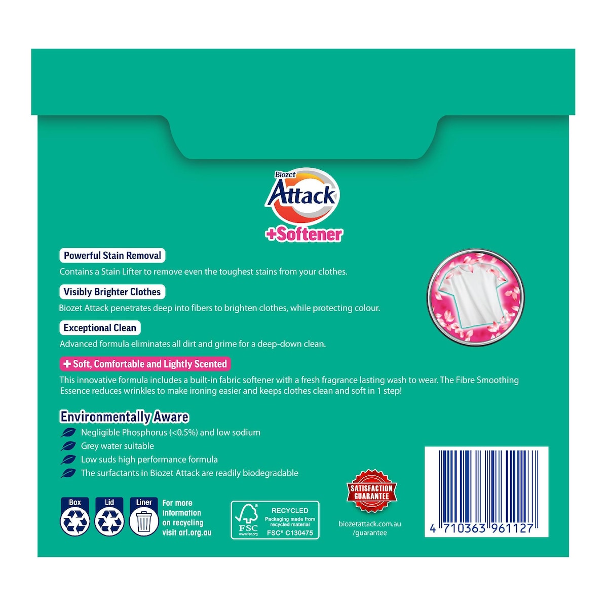 Biozet Attack Attack Laundry Powder With Softener 2kg