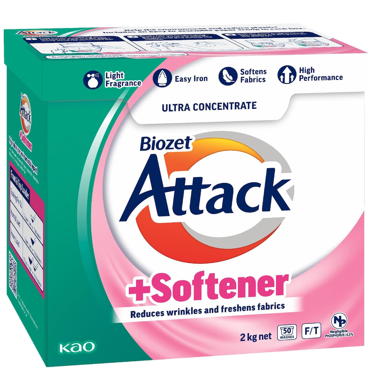 Biozet Attack Attack Laundry Powder With Softener 2kg