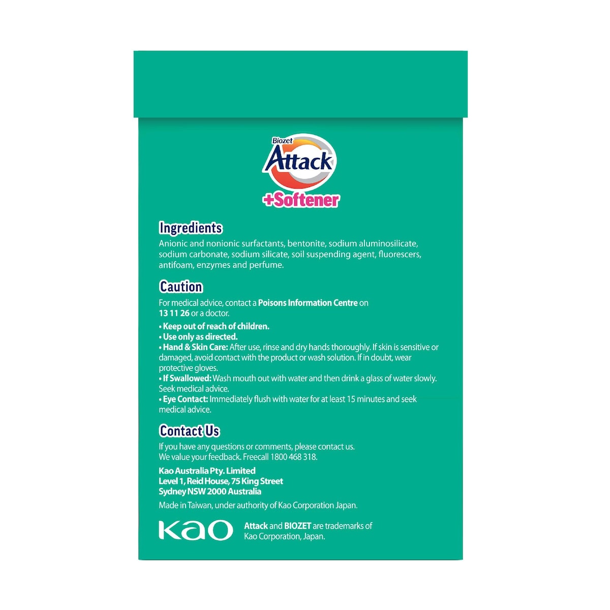 Biozet Attack Attack Laundry Powder With Softener 2kg