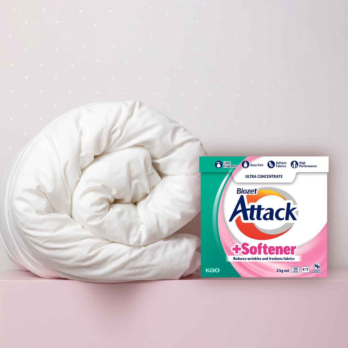 Biozet Attack Laundry Powder With Softener 2kg