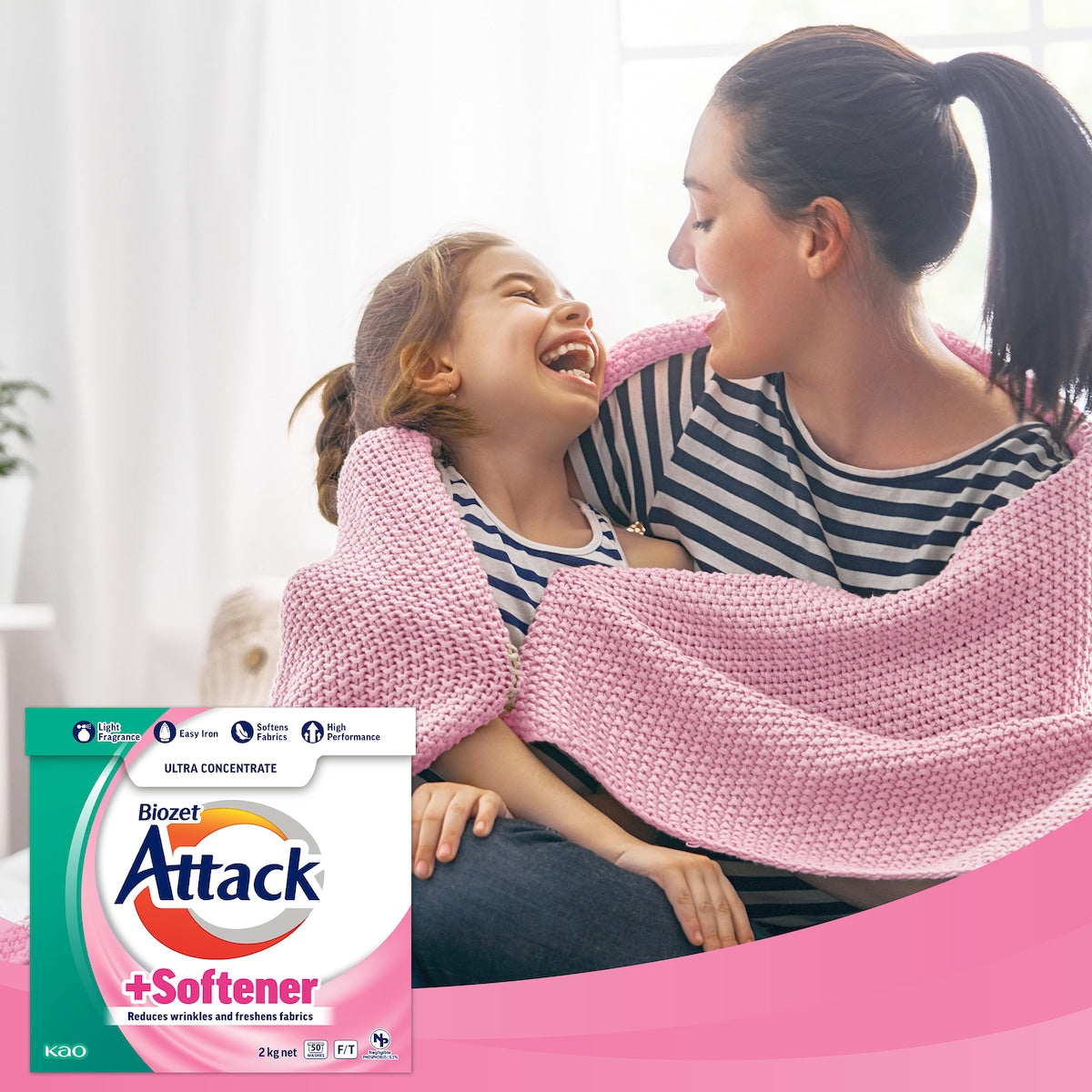 Biozet Attack Attack Laundry Powder With Softener 2kg