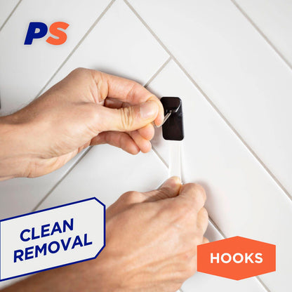 Permastik Small Black Kitchen Hooks - Holds 500g - 9 Pack
