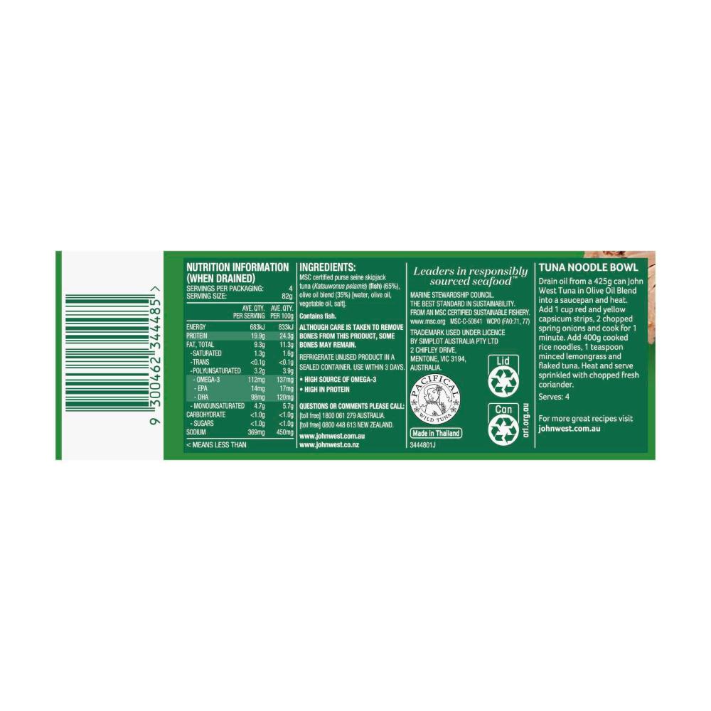 John West Tuna In Olive Oil Blend - 425g