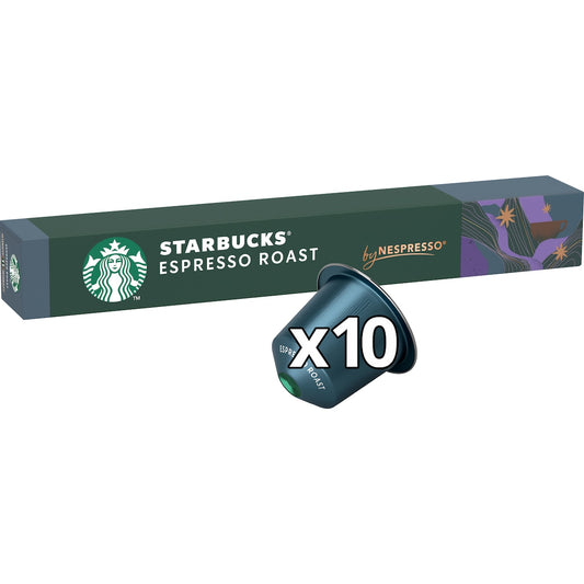 Starbucks by Nespresso Espresso Roast Coffee Pods Capsules 10 Pack