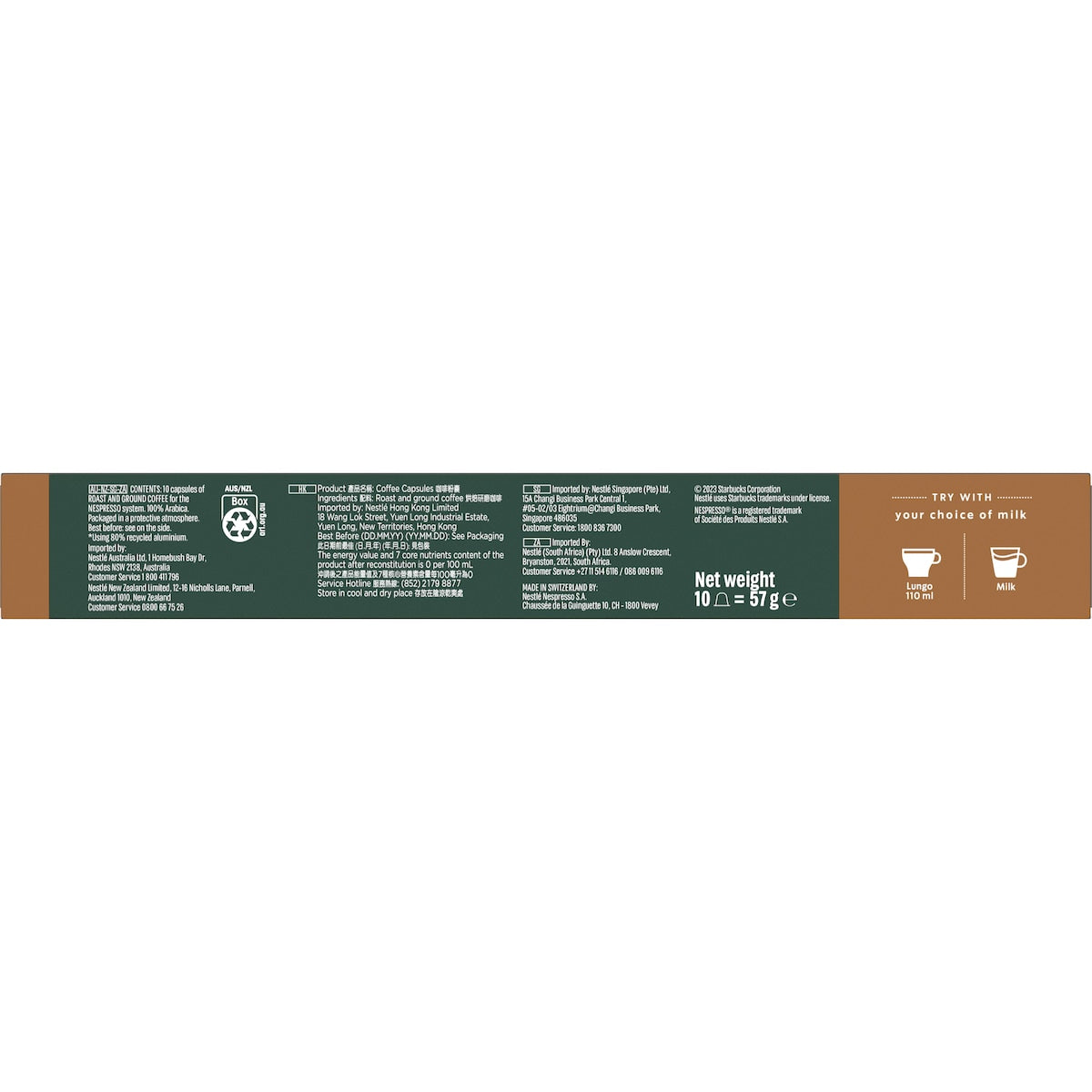 Starbucks By Nespresso House Blend Lungo Coffee Pods 10 Pack