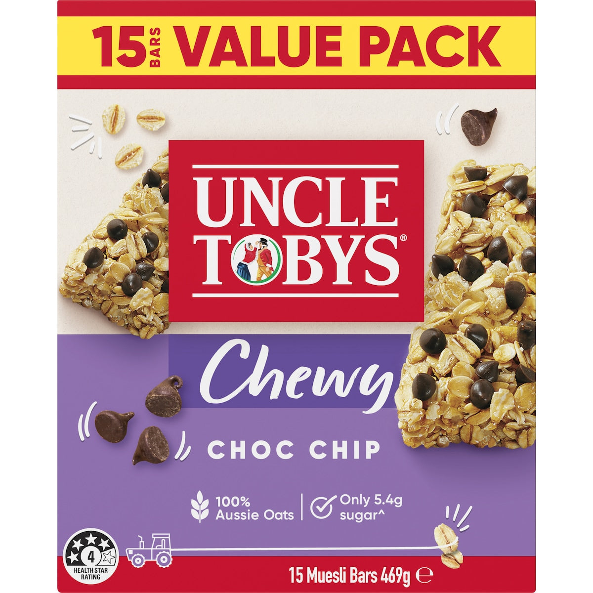 Uncle Tobys Muesli Bars Choc Chip 15 pack