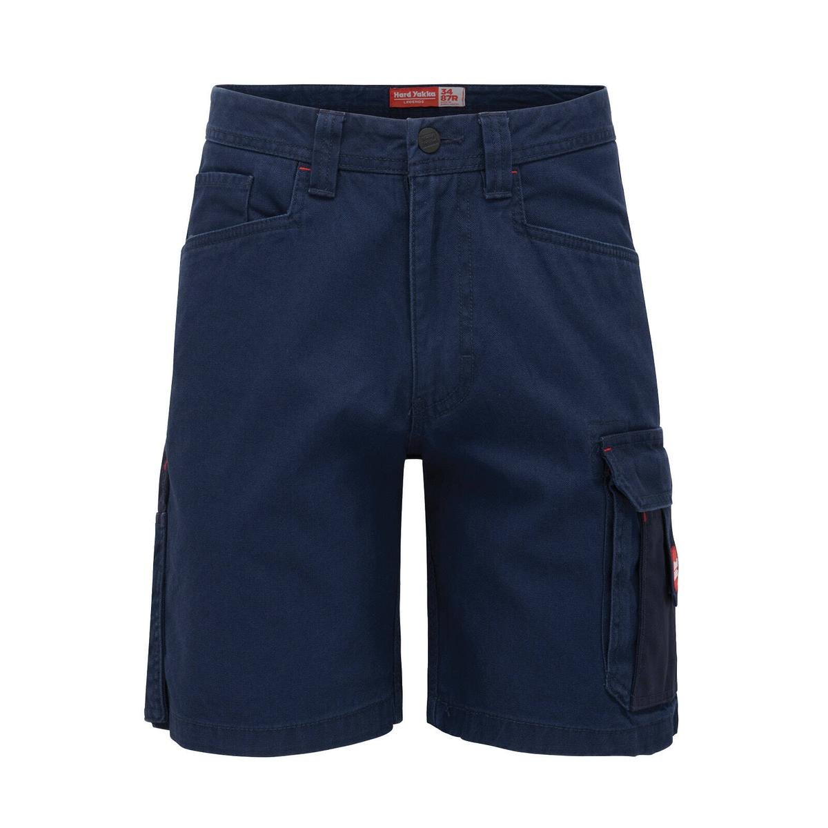 Hard Yakka Navy Legends Cargo Short 87R Cotton Tough Relaxed Fit