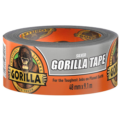 Gorilla Silver Cloth Tape - 48mm x 9m