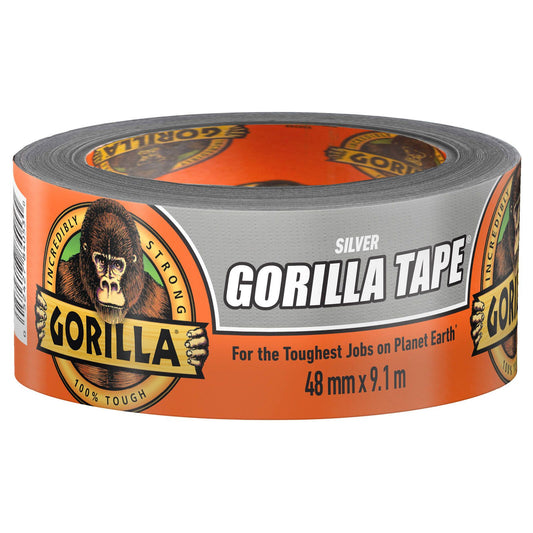 Gorilla Silver Cloth Tape - 48mm x 9m