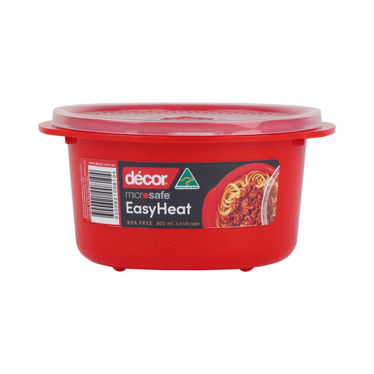 Decor Microsafe Easy Heat Round Container 800ml - 1 each