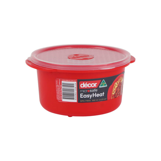 Decor Microsafe Easy Heat Round Container 800ml - 1 each