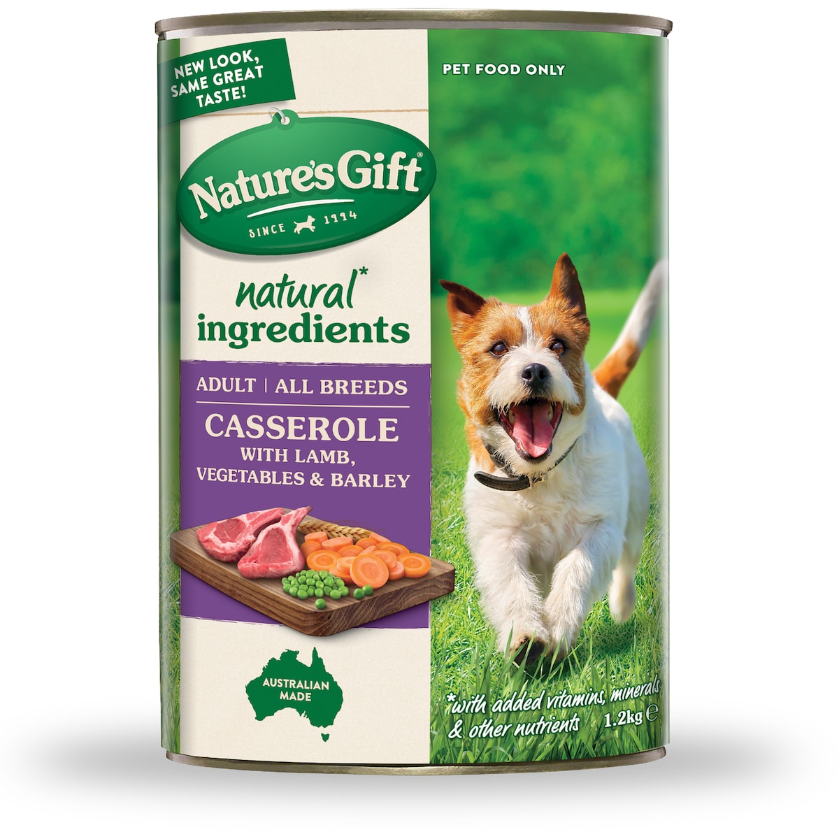 Nature's Gift Adult Wet Dog Food Casserole With Lamb Vegetables & Barley 1.2kg