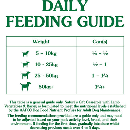 Nature's Gift Adult Wet Dog Food Casserole With Lamb Vegetables & Barley 1.2kg