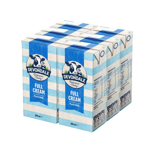 Devondale Uht Full Cream Multipack Milk 200ml - 6 pack