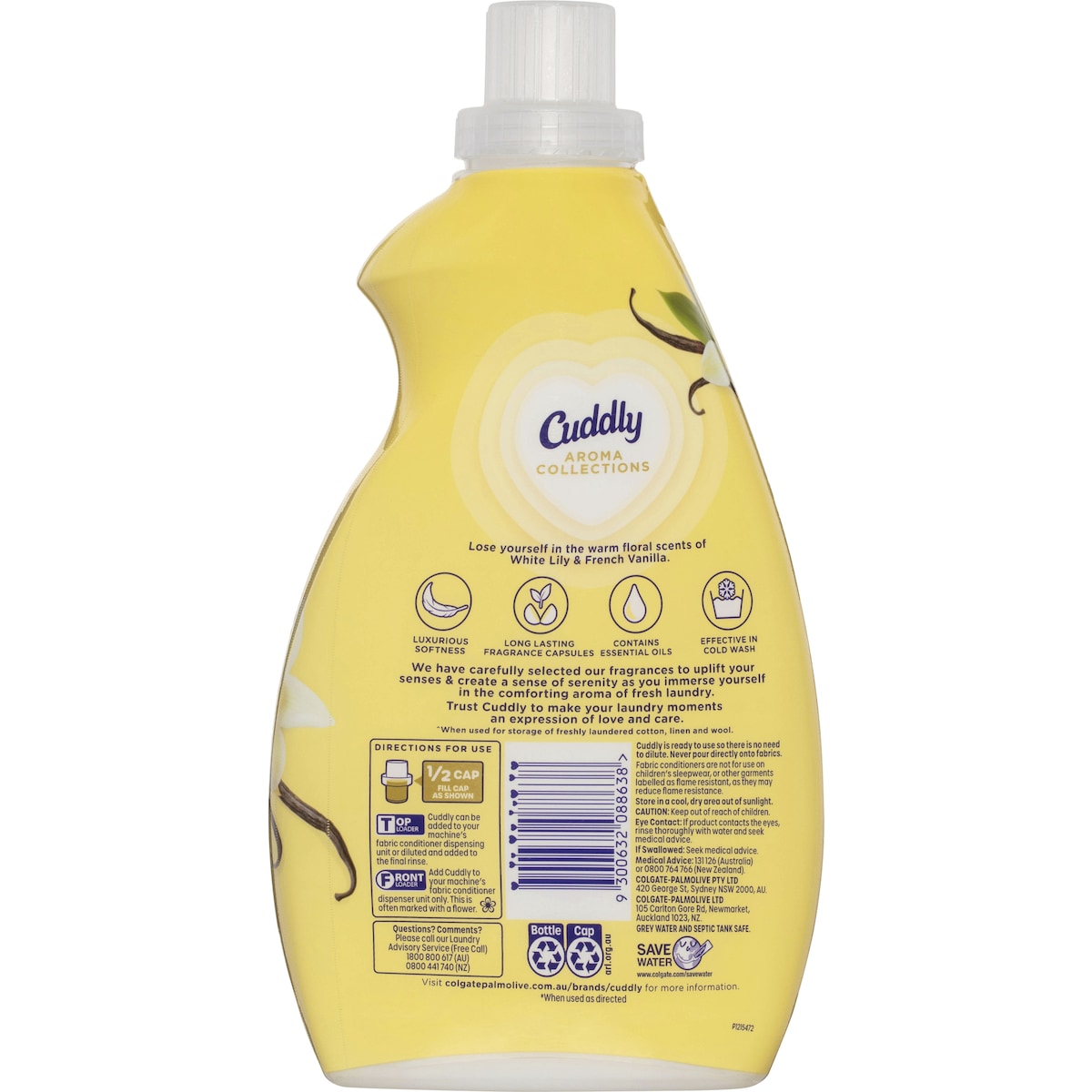 Cuddly Ultra Fabric Softener White Lily & French Vanilla 900ml
