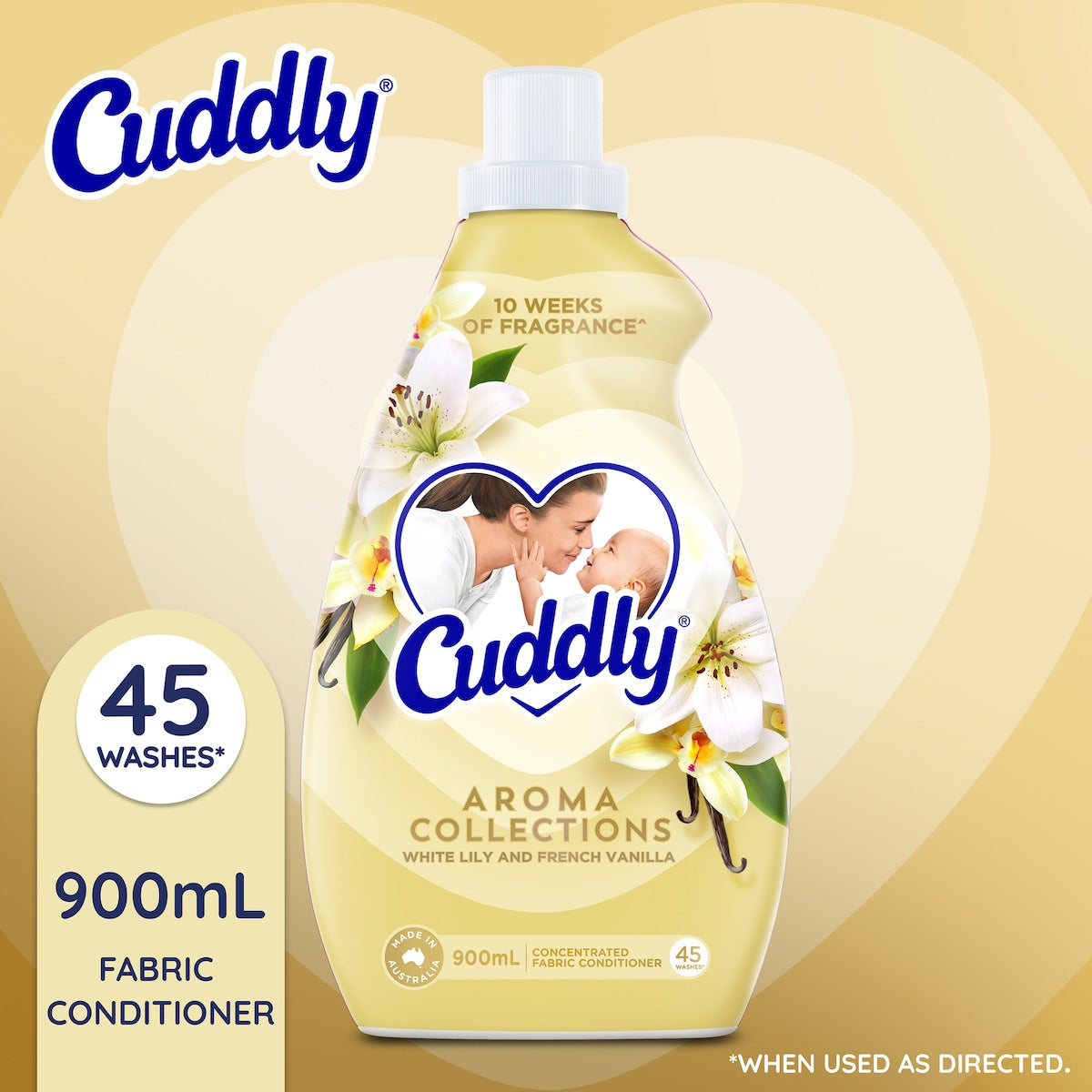 Cuddly Ultra Fabric Softener White Lily & French Vanilla 900ml