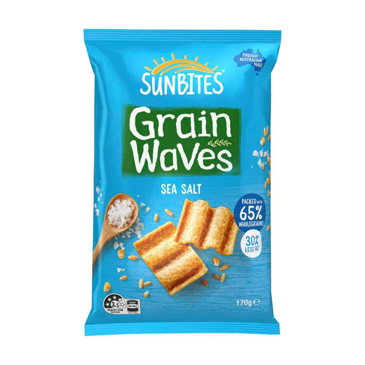 Sunbites Grain Waves Chips Sea Salt - 170g