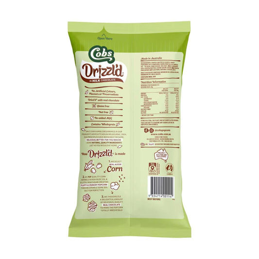 Cobs Drizzld Popcorn Sweet Milk Chocolate - 110g