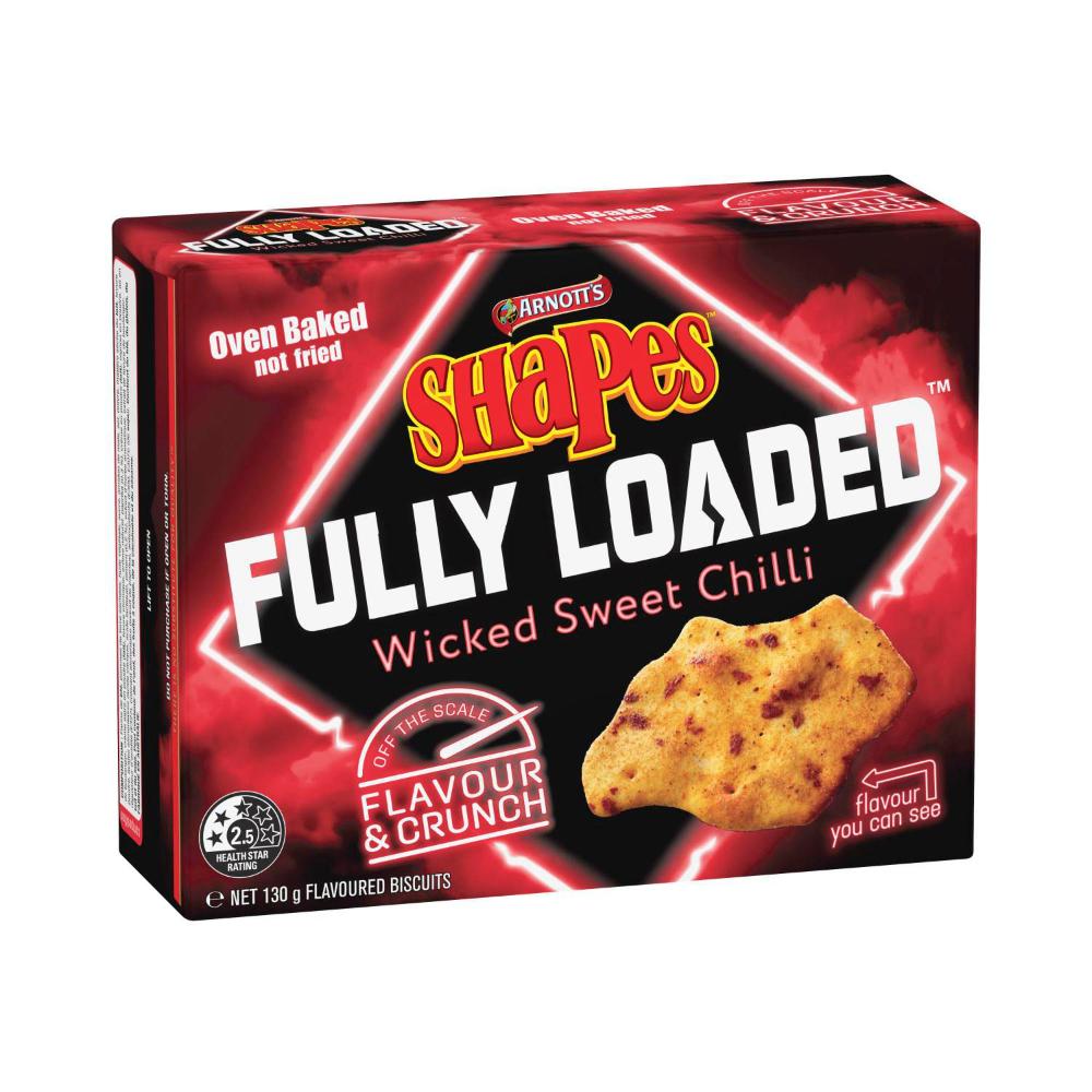 Arnott's Shapes Fully Loaded Crackers Sweet Chilli - 130g