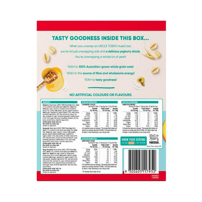 Une Tobys Yoghurt Variety Muesli Bars Value Pack School Lunchbox Snacks - 15 pack