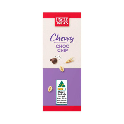 Une Tobys Chewy Choc Chip Muesli Bars Value Pack School Lunchbox Snacks - 15 pack