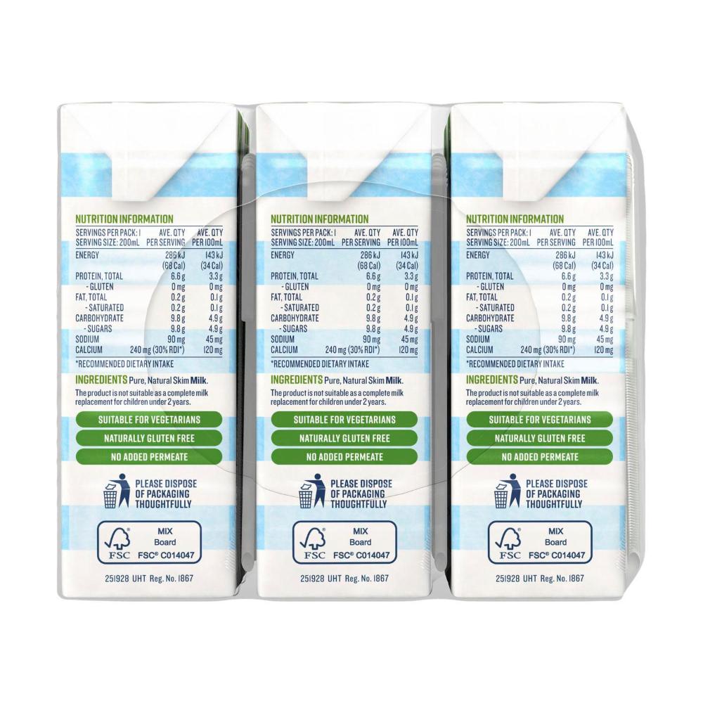 Devondale Uht Skim Multipack Milk 200ml - 6 Pack