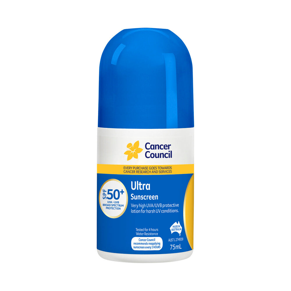 Cancer Council SPF 50+ Ultra Rollon Sunscreen - 75mL