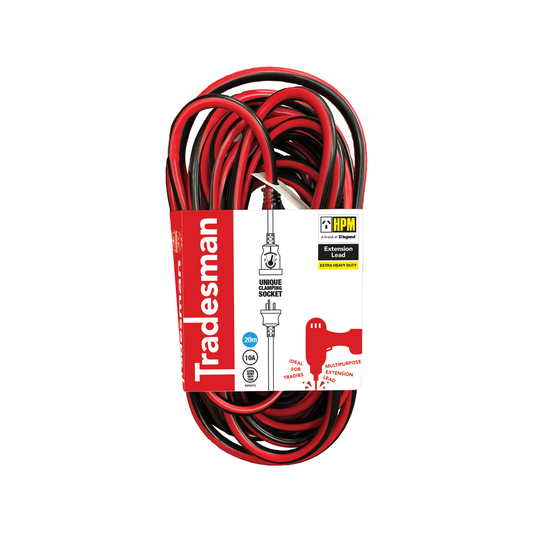 Hpm Extra Heavy Duty Tradesman Extension Lead - 20m - 1.5mm² 10A 3 Core