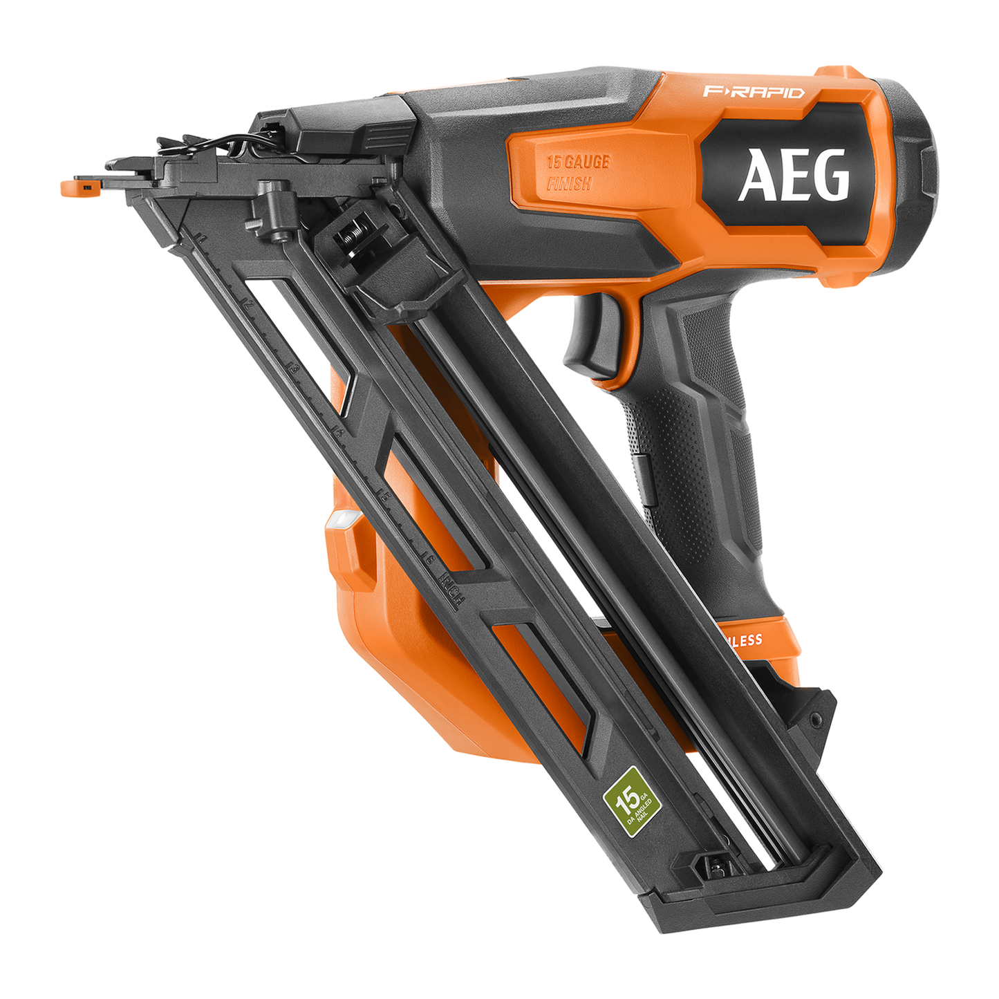 AEG F-RAPID Angled Brad Nailer - 18V - 15GA - Skin Only
