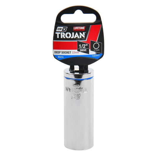 Trojan Deep Socket - 22mm - 1/2" Drive