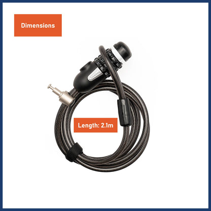 Wordcode Xtenda Resettable Bikelock - 10mm x 2.1m