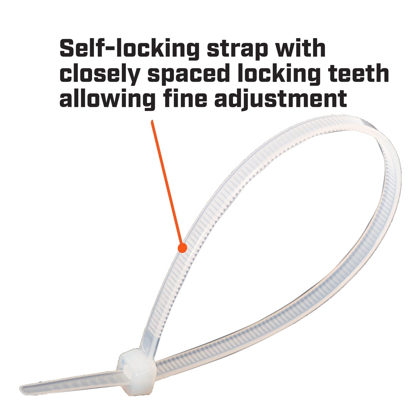 Crescent Natural Cable Ties - 300mm x 4.8mm - 100 Pack