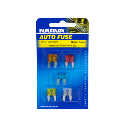 Narva Mini Blade Fuse Assortment - 5 Pack