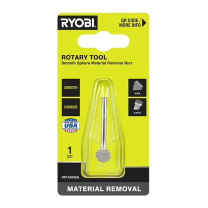 Ryobi Rotary Smooth Sphere Material Removal Burr - 51 x 21 x 101mm