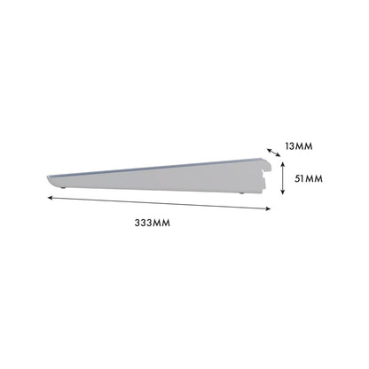 Flexi Storage 320mm White Double Slot Bracket Steel Easy Install