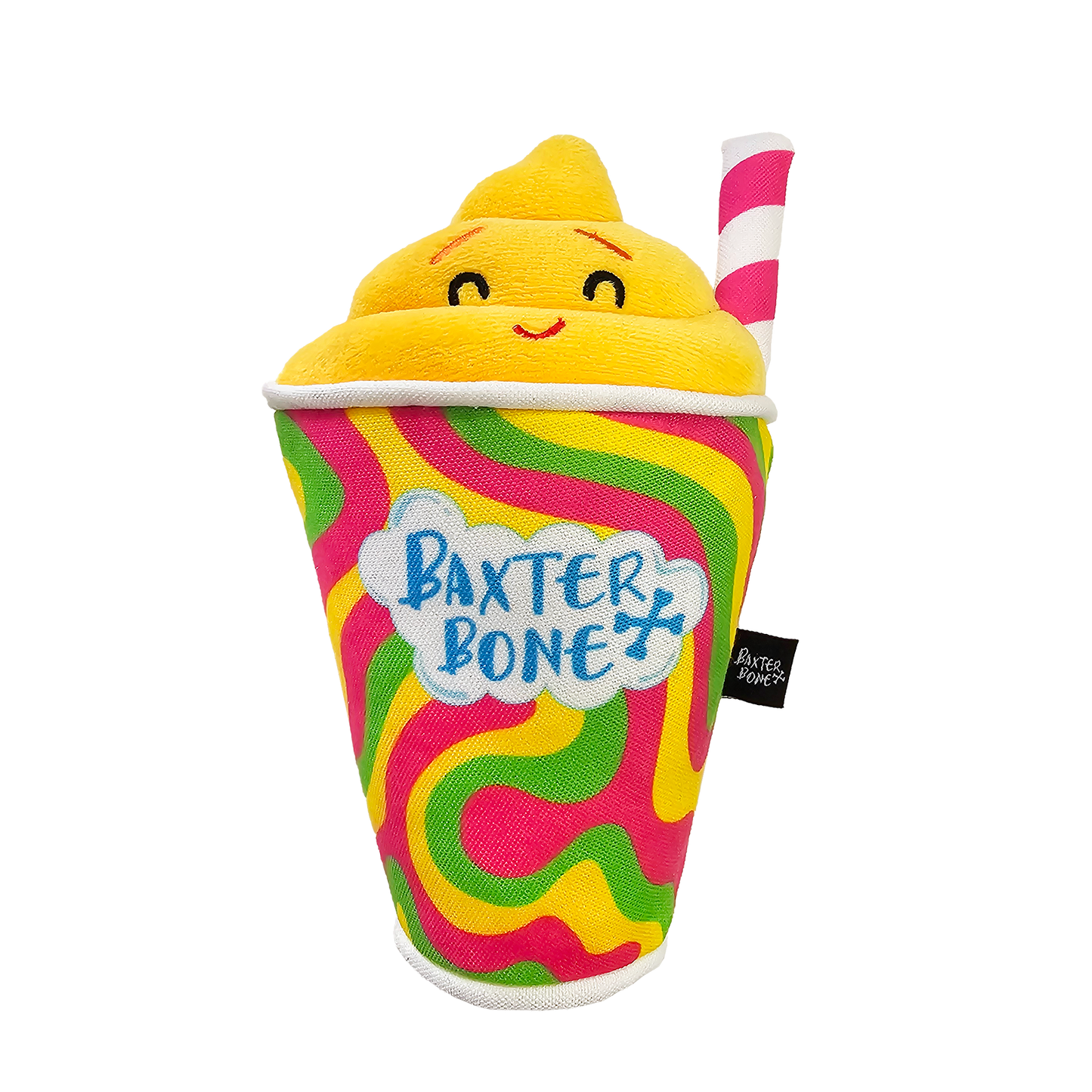 Baxter Bone Smiley Slushie Pet Toy - 80 x 220mm