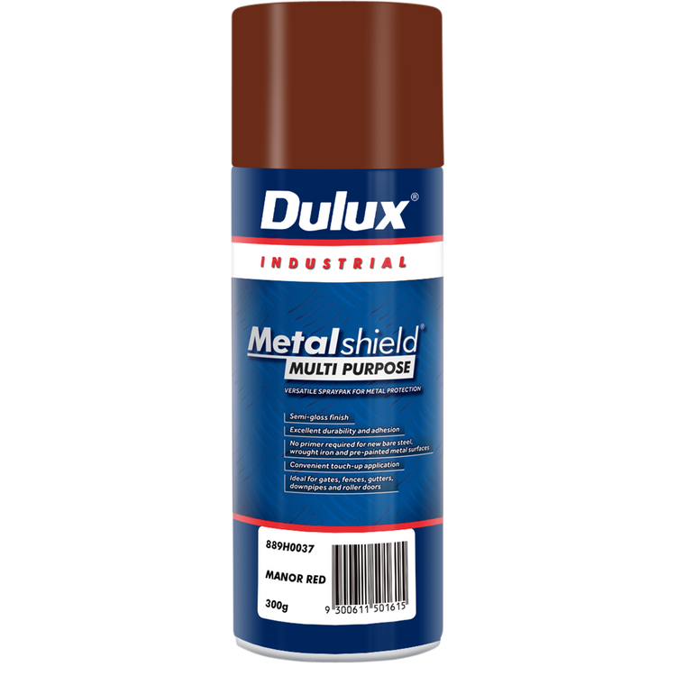 Dulux 300g Metalshield Multipurpose Spray Paint Manor Red