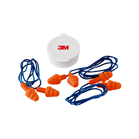 3M™ Corded Reusable Earplugs With Case - 3 Pairs