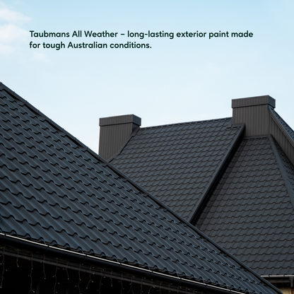 Taubmans Black Gloss All Weather Exterior Paint - 1L