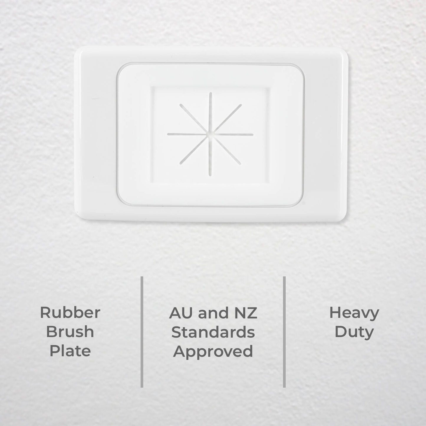 Deta Heavy Duty Rubber Brush Plate - White