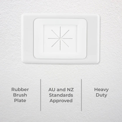 Deta Heavy Duty Rubber Brush Plate - White