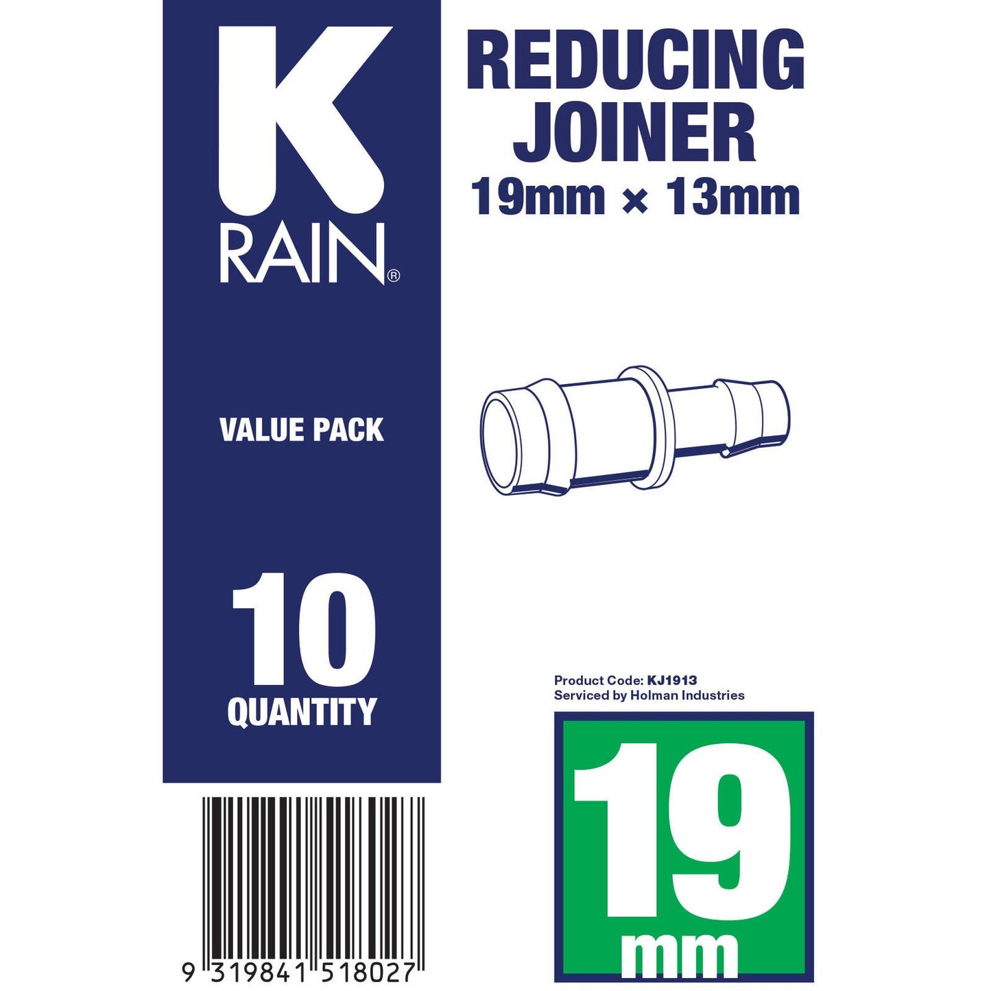 K Rain Reducing Joiner - 19 x 13mm - 10 Pack