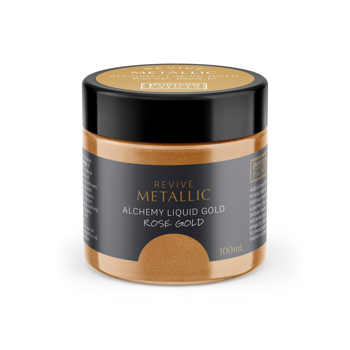 Porters Metallic Furniture Paint - 100ml - Rose Gold