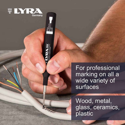 Lyra Black Deep Hole Permanent Construction Marker - 1mm - 35mm