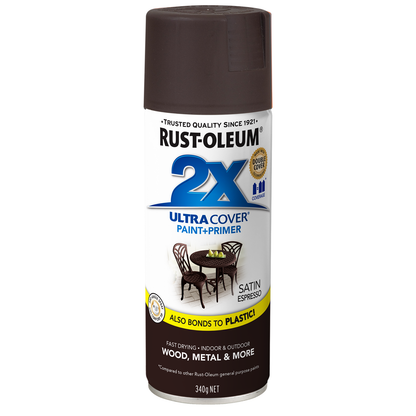Rust-Oleum 2X Ultra Cover Satin Spray Paint - 340g - Espresso